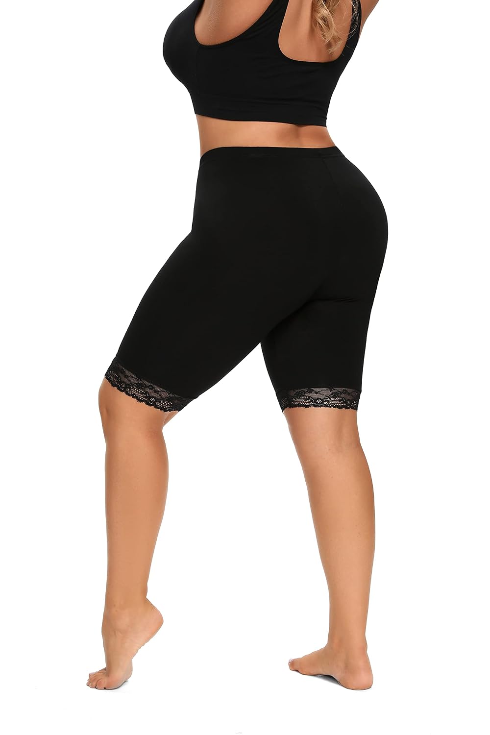 ELISS Plus Size Lace Slip Shorts for Women