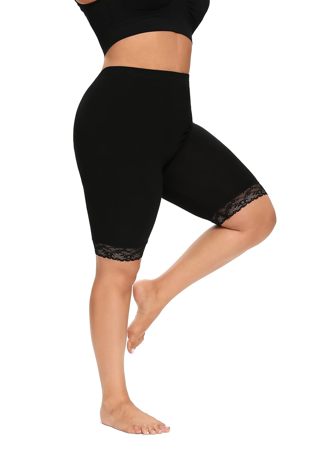 ELISS Plus Size Lace Slip Shorts for Women — image 3