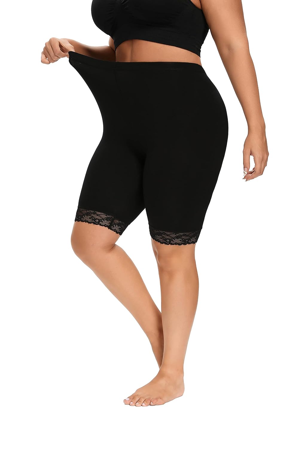 ELISS Plus Size Lace Slip Shorts for Women — image 5