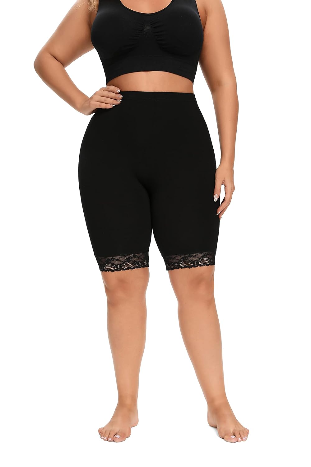 ELISS Plus Size Lace Slip Shorts for Women — image 6