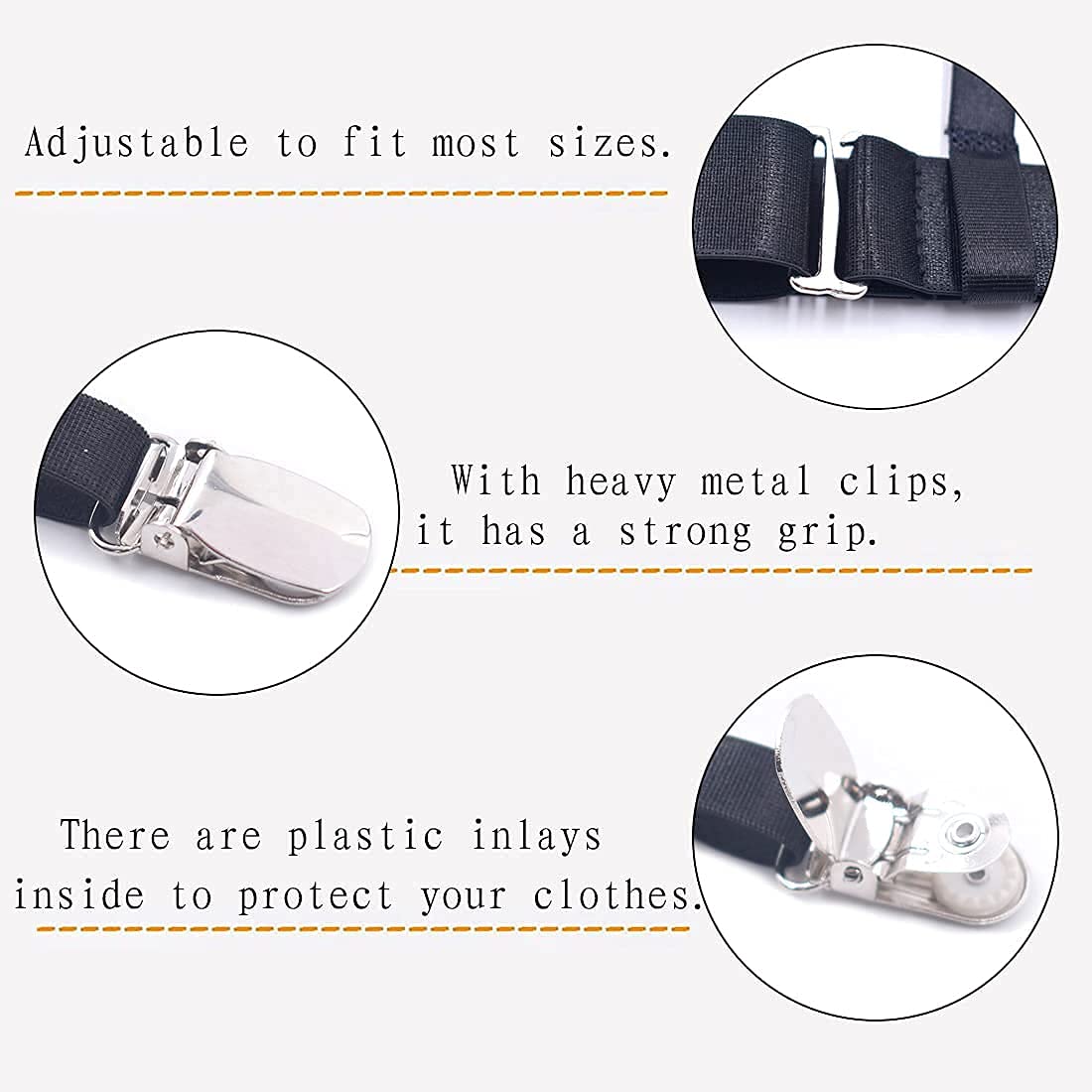 WILLWIN Adjustable Garter Belt with 6 Metal Clips — image 4