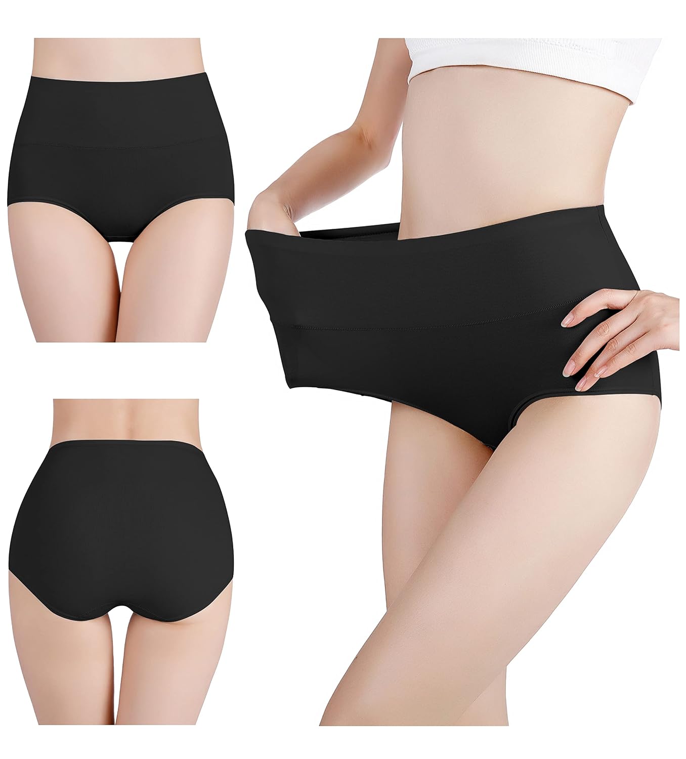 Cotton High Waisted Postpartum Underwear 7-Pack — image 3