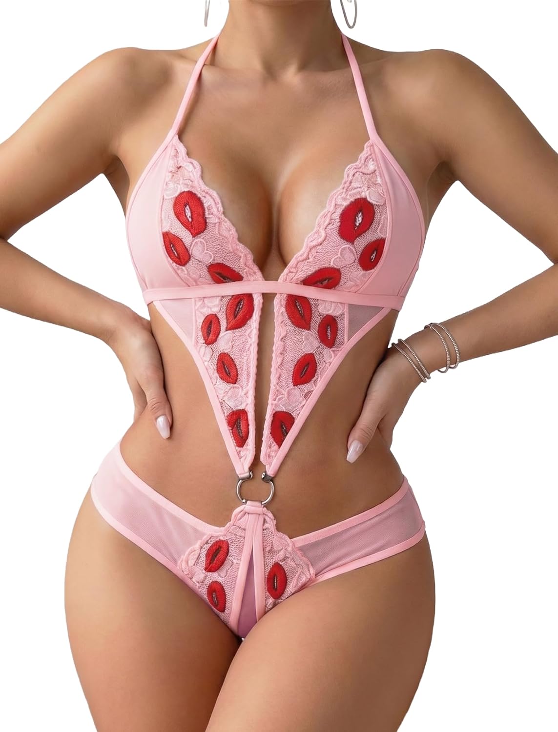 Avidlove Deep V Lace Teddy Bodysuit for Women — image 11