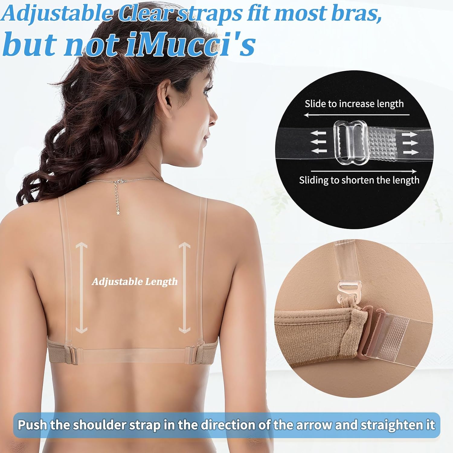 iMucci Clear Bra Straps for Women — image 2