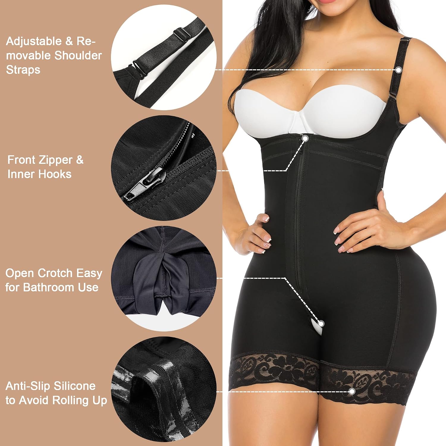 YIANNA Postpartum Tummy Control Shapewear Bodysuit — image 4