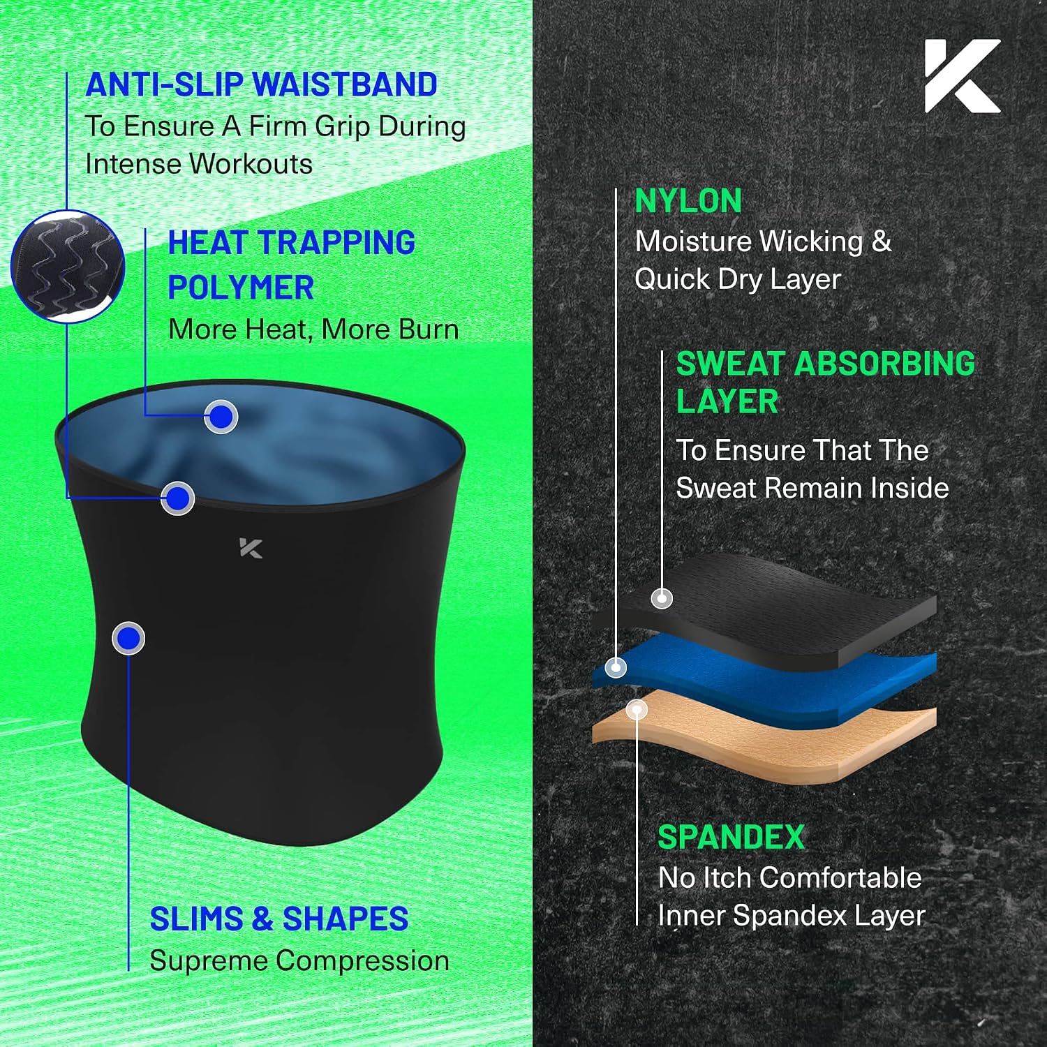 Kewlioo Heat Trapping Waist Cincher Sweat Trainer — image 5