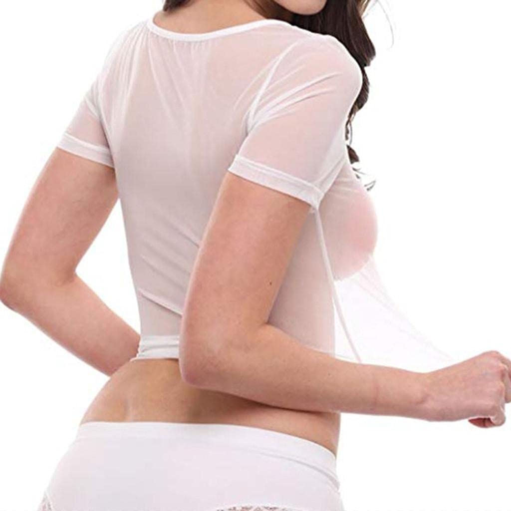 2021 Women's Sheer Lace Mesh Crop Top — image 5
