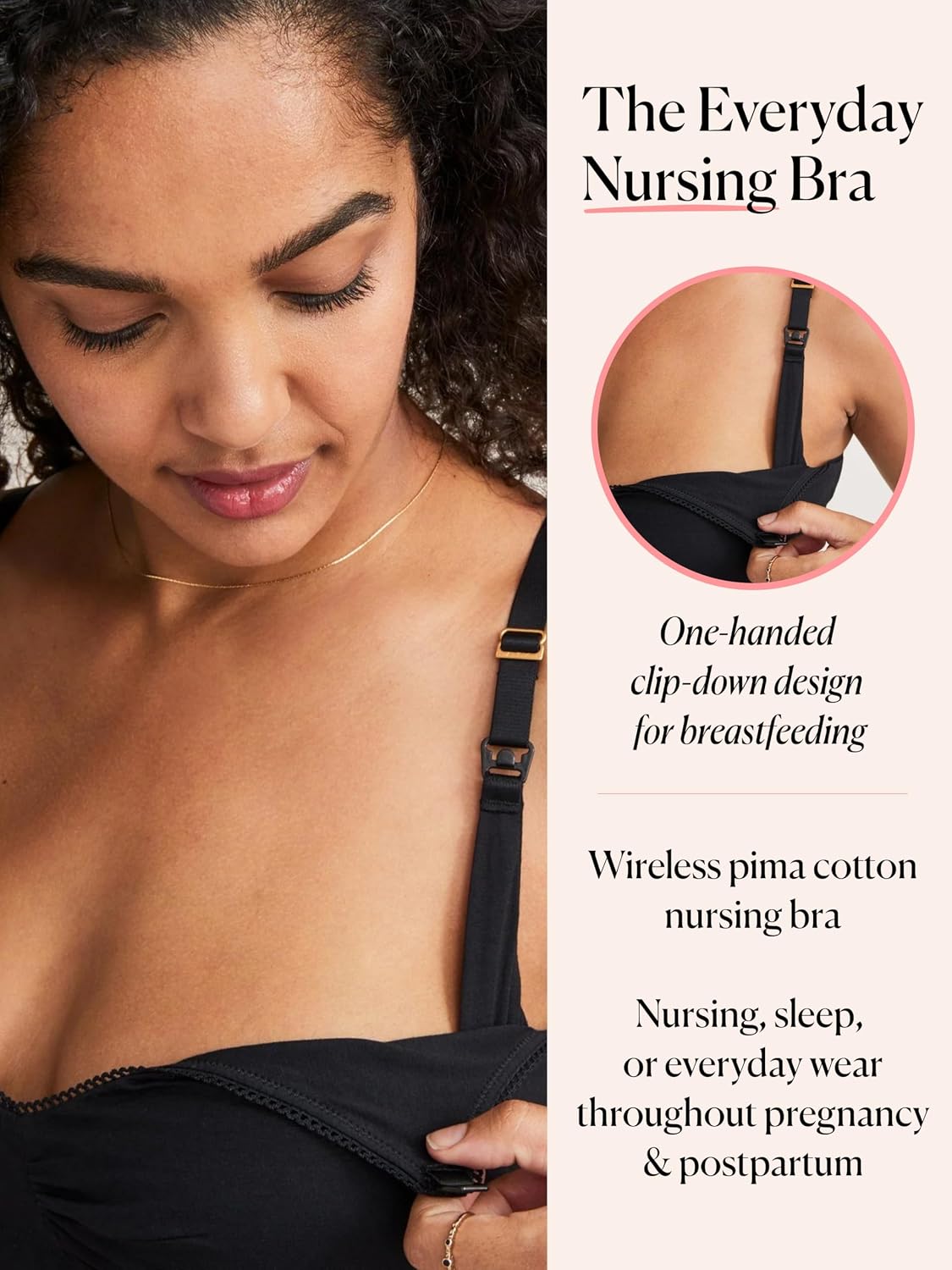 HATCH Everyday nursing bra, clip and cotton cup view