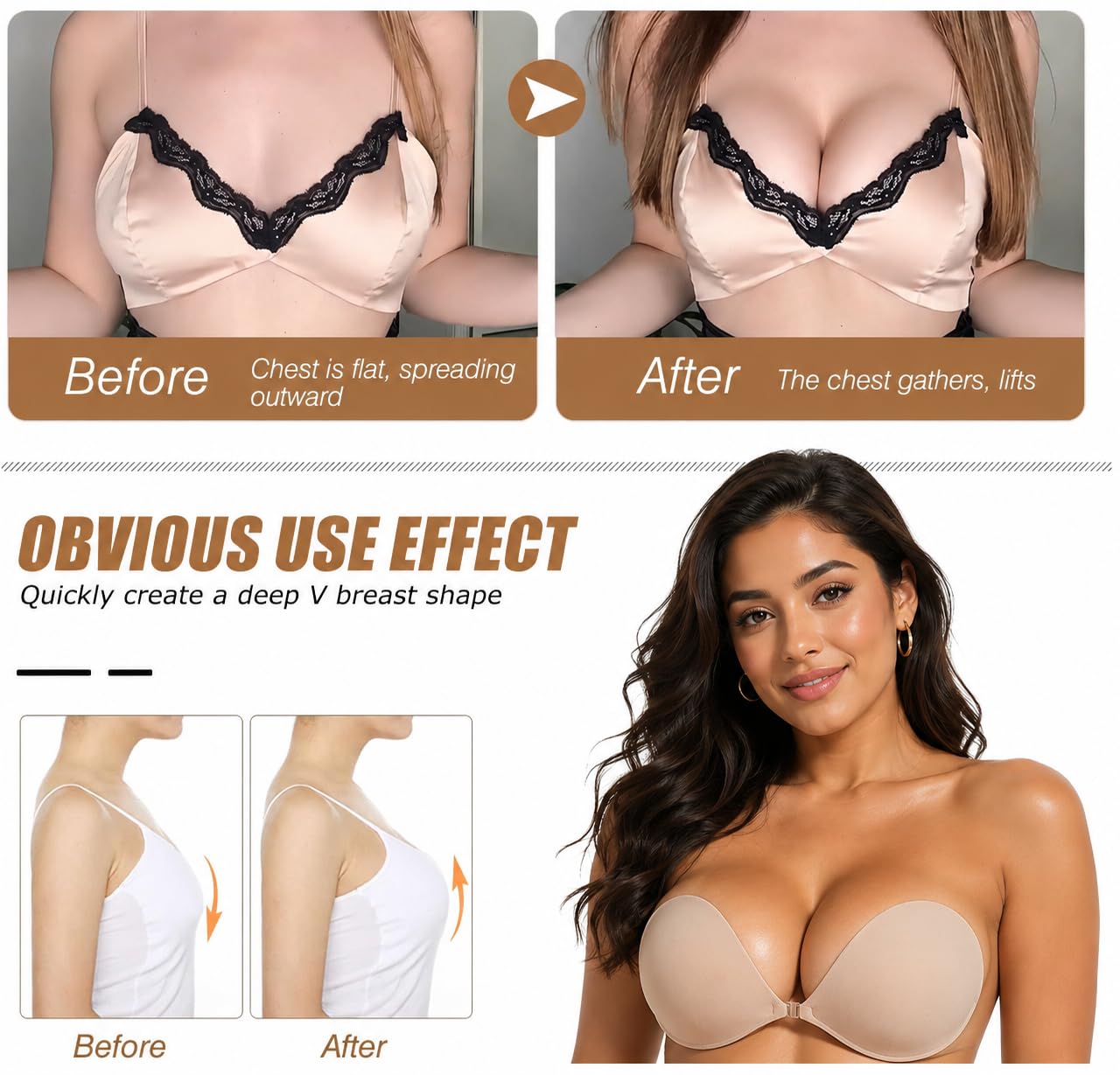 queensecret Invisible Silicone Self-Adhesive Push Up Bra — image 4