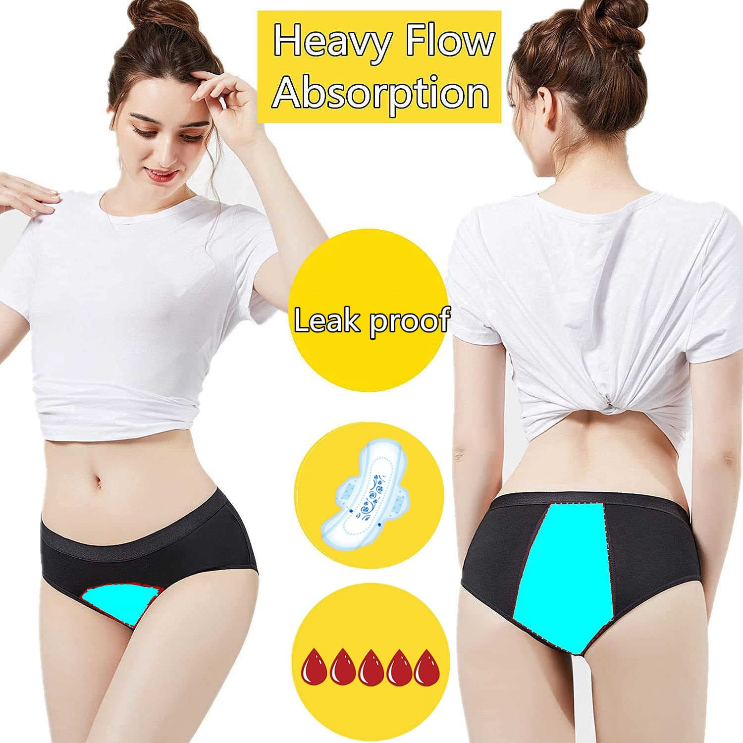 ZVZK High Absorbency Period Underwear for Women — image 3