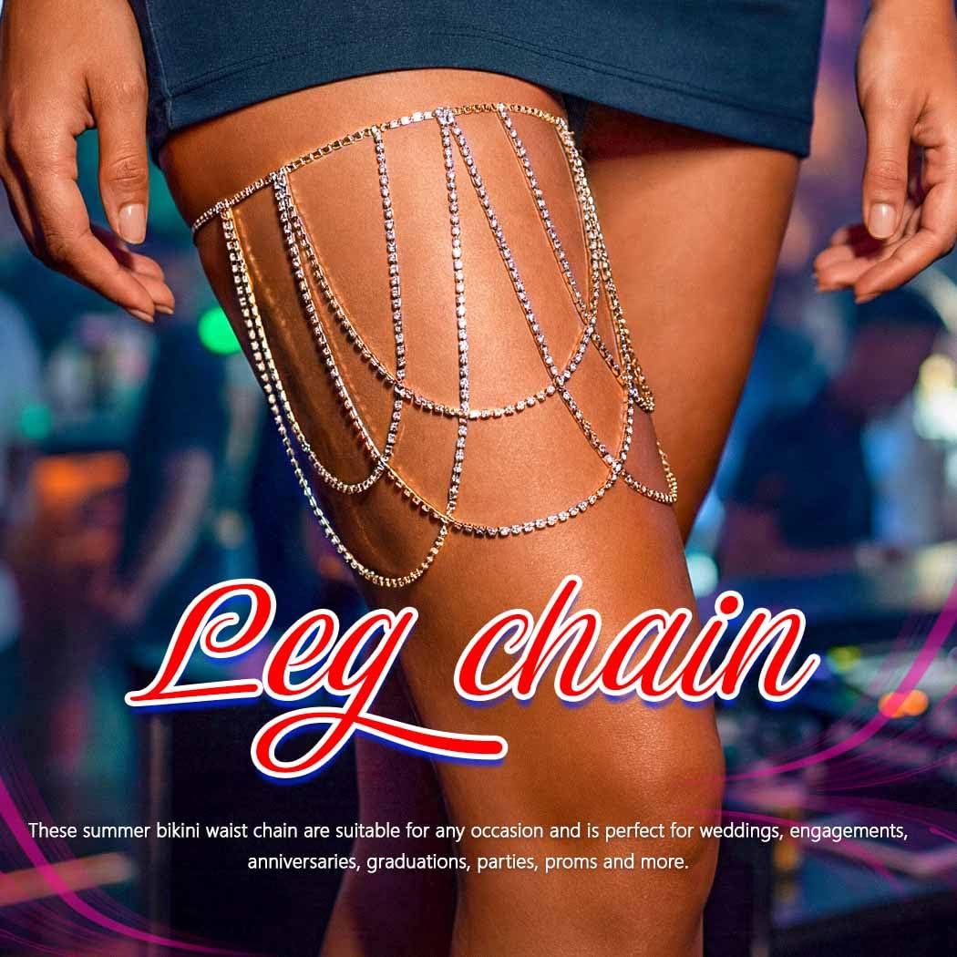 REETAN Rhinestone Thigh Garter Belt — image 4