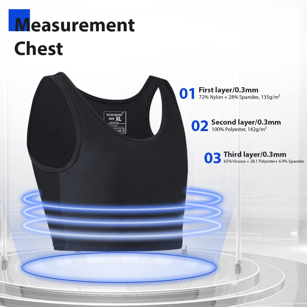 Wonababi Chest Binder Corset with Cool Mesh Tank — image 2