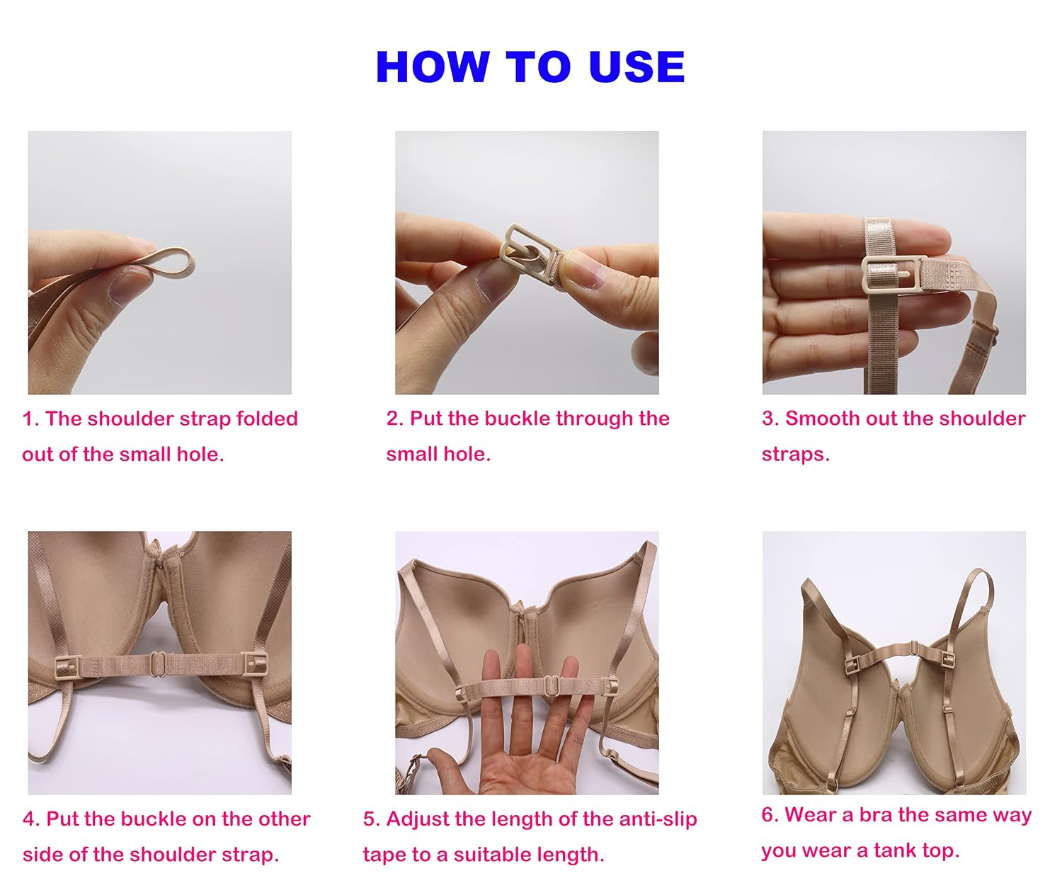 Non-slip Adjustable Bra Strap Clips for Women — image 6