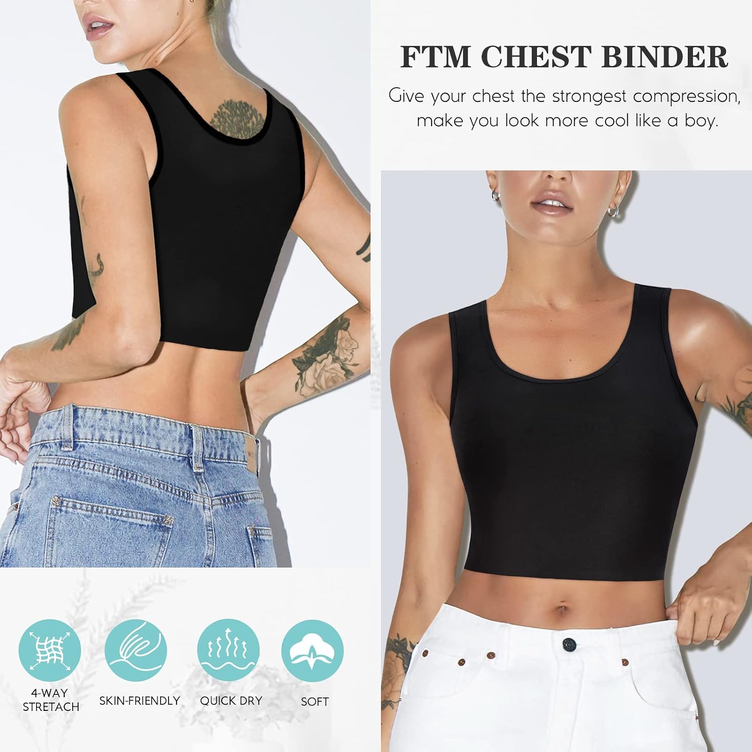 LODAY Elastic Chest Binder Tank Top — image 2