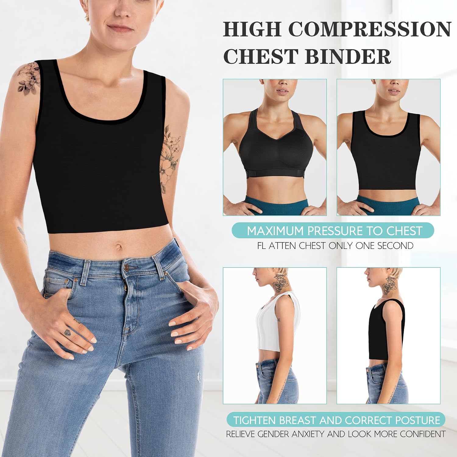 LODAY Elastic Chest Binder Tank Top — image 3