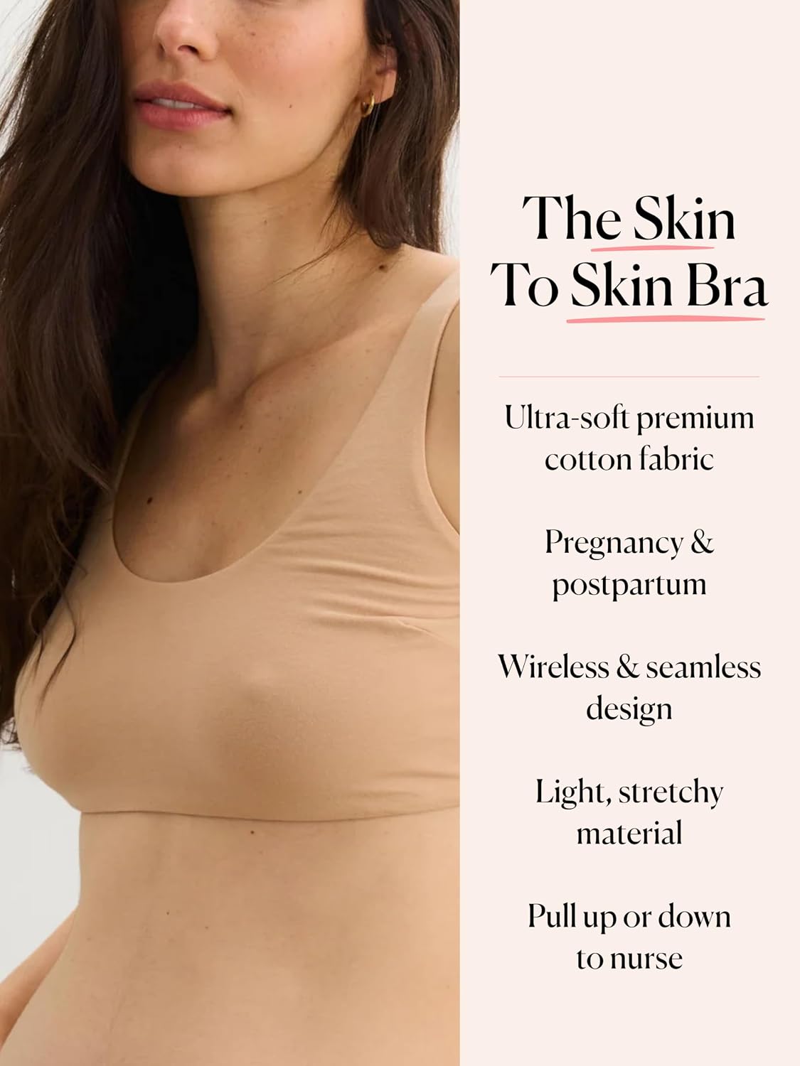 HATCH wireless maternity bra, a soft cotton layer for pregnancy and early postpartum