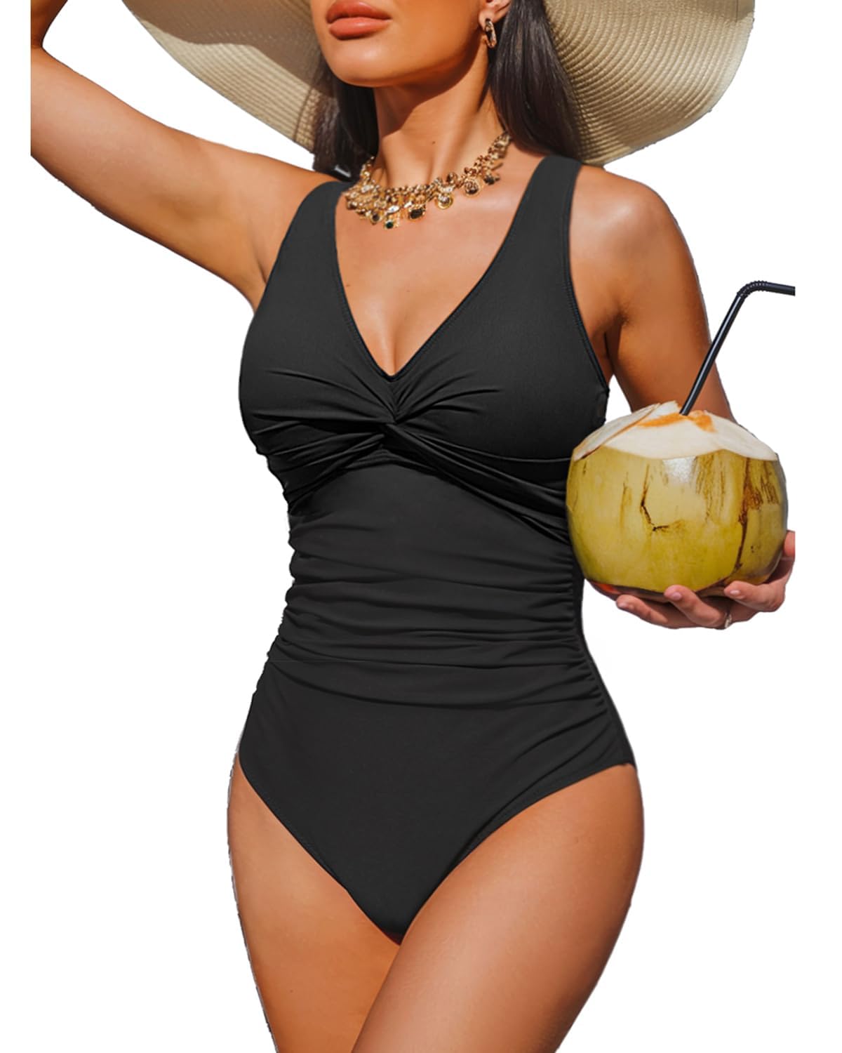 Holipick Tummy Control One Piece Swimsuit