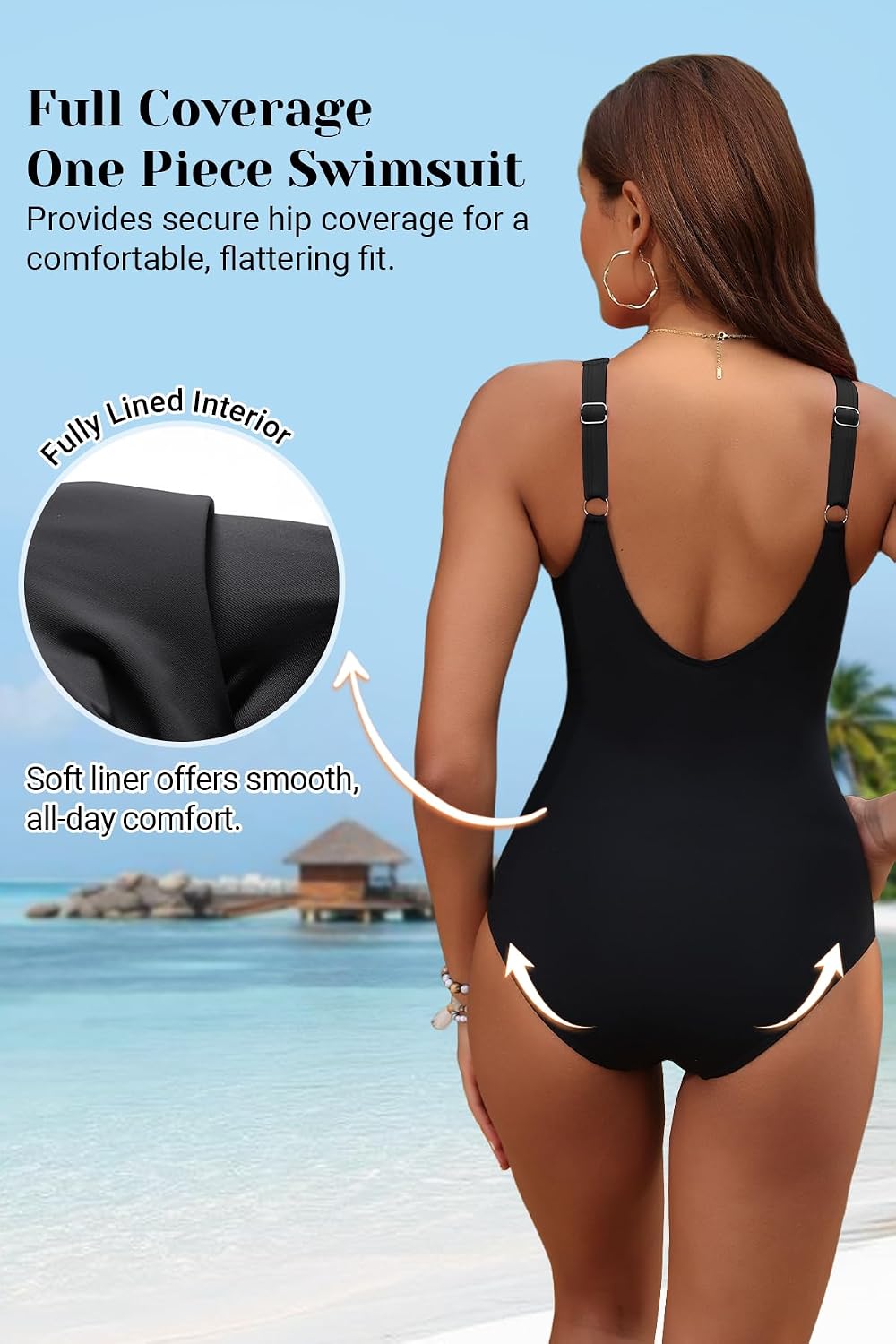 Holipick Tummy Control One Piece Swimsuit — image 5