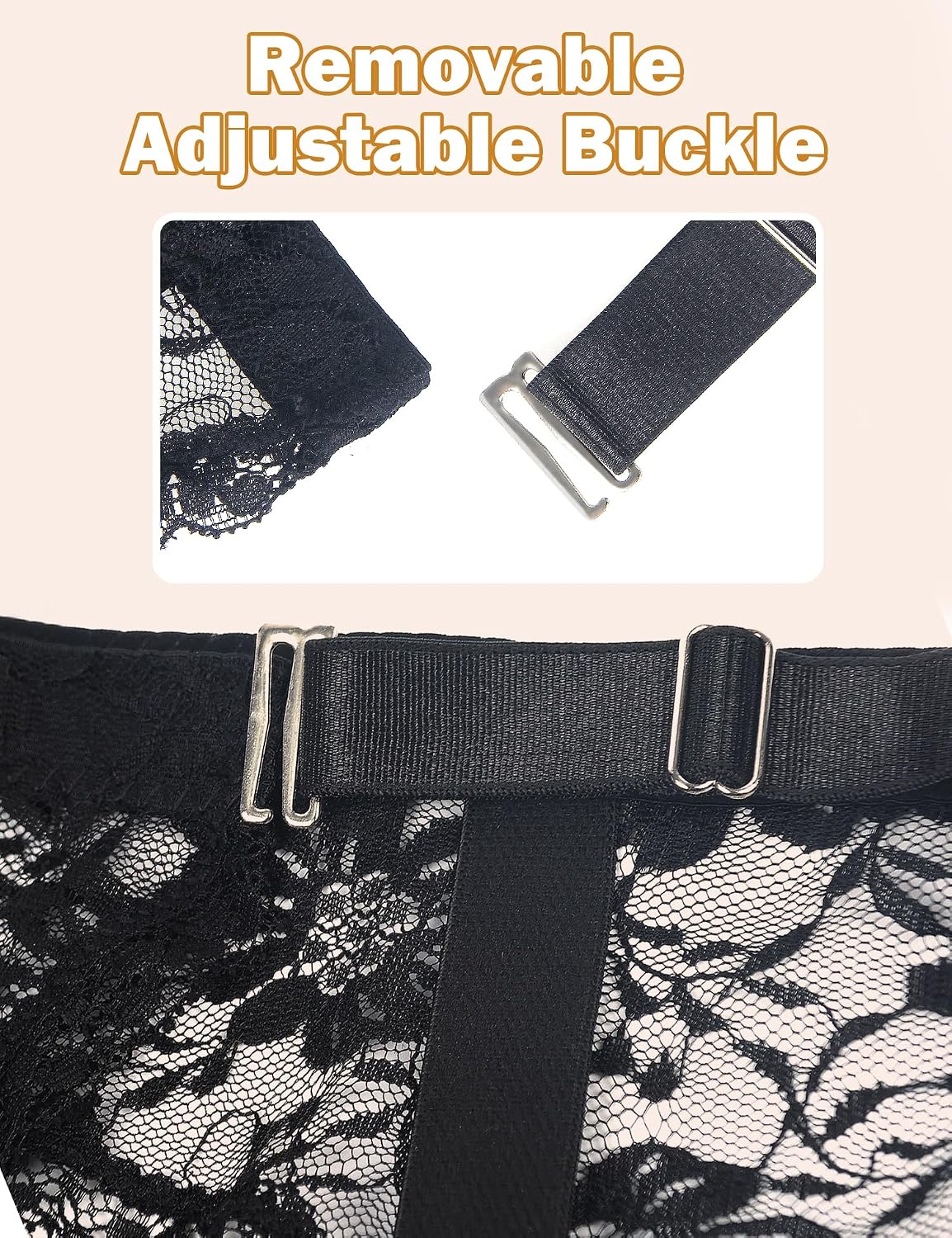 Ohyeah Floral Lace Plus Size Garter Belt Set — image 6