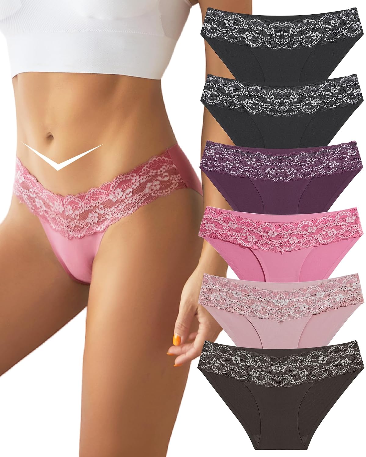 Which Is Seamless Lace Bikini Panties 6 Pack
