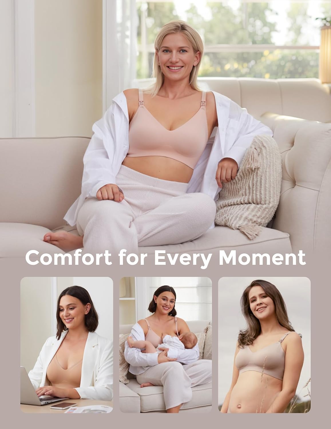 Momcozy Seamless Comfort Nursing Maternity Bra — image 5