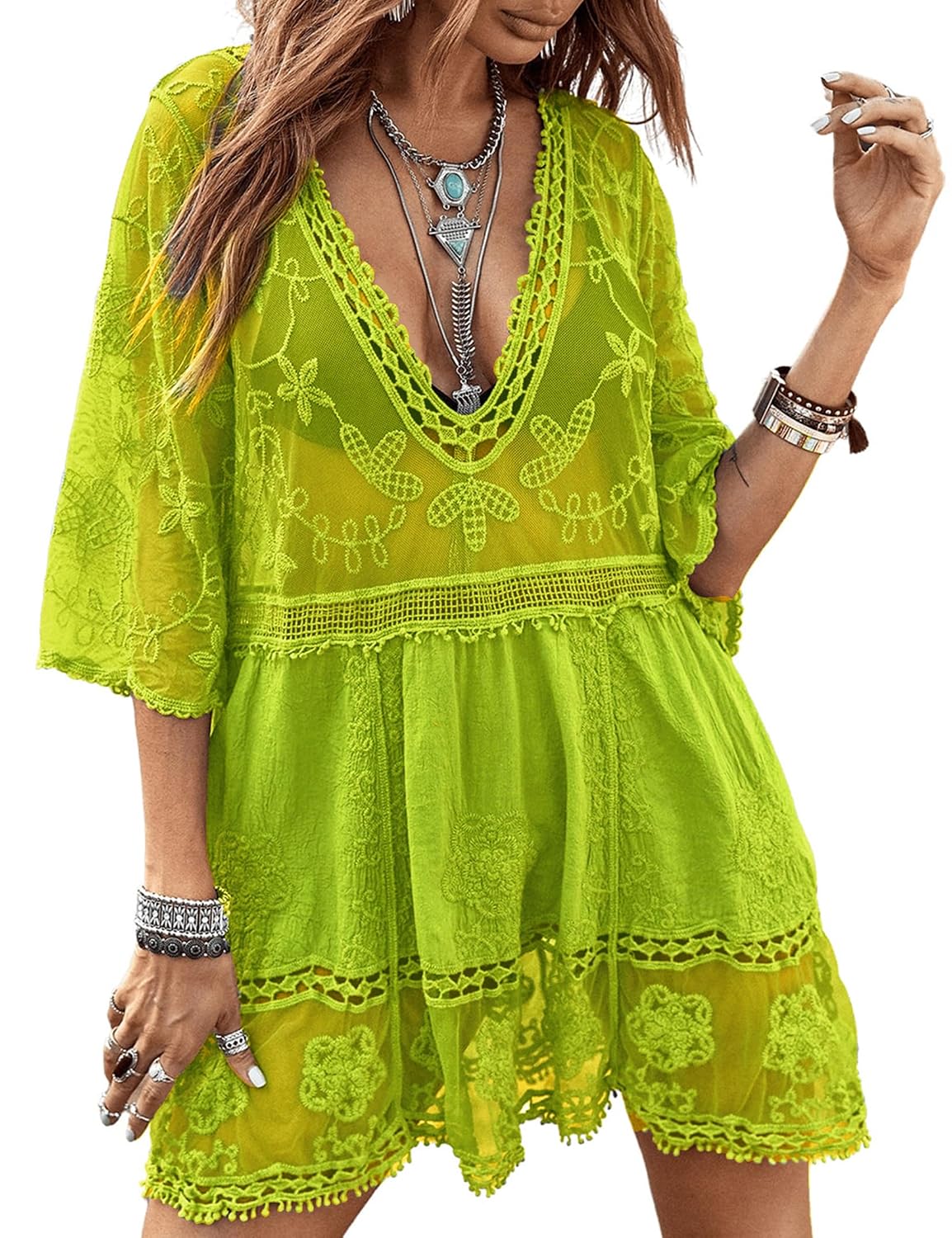 Eomenie Lace Bathing Suit Cover Up — image 9