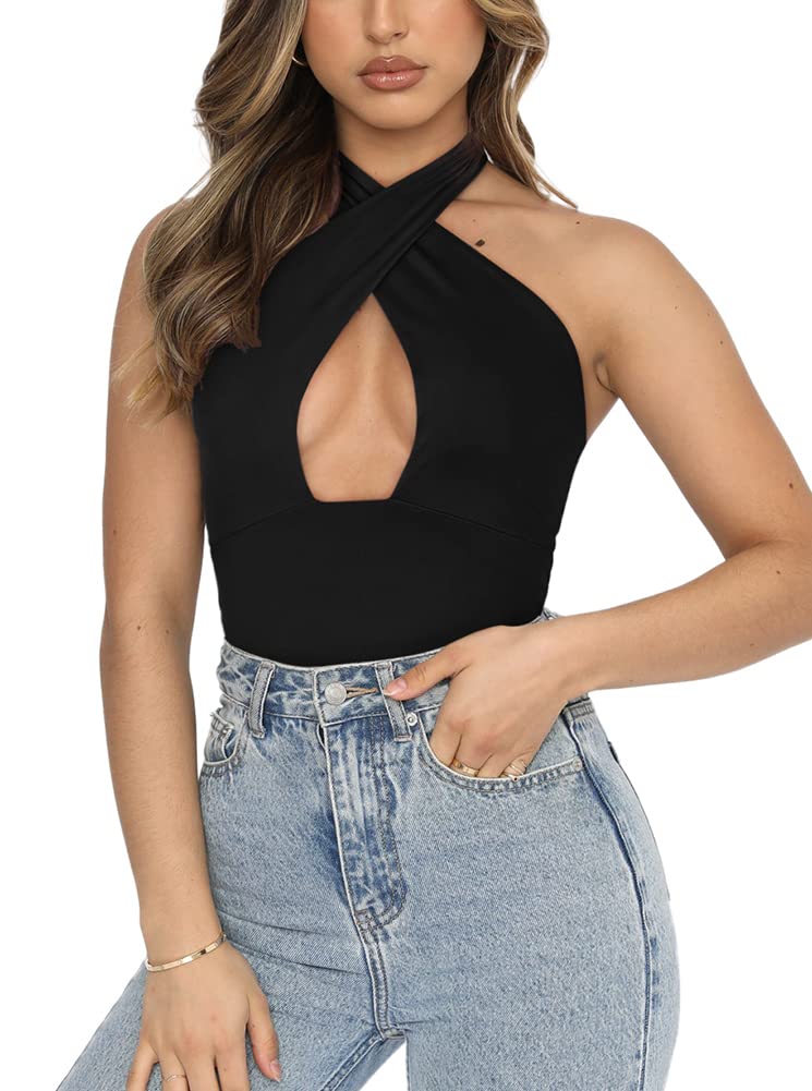 REORIA Trendy Sexy V Neck Sleeveless Bodysuit — image 2