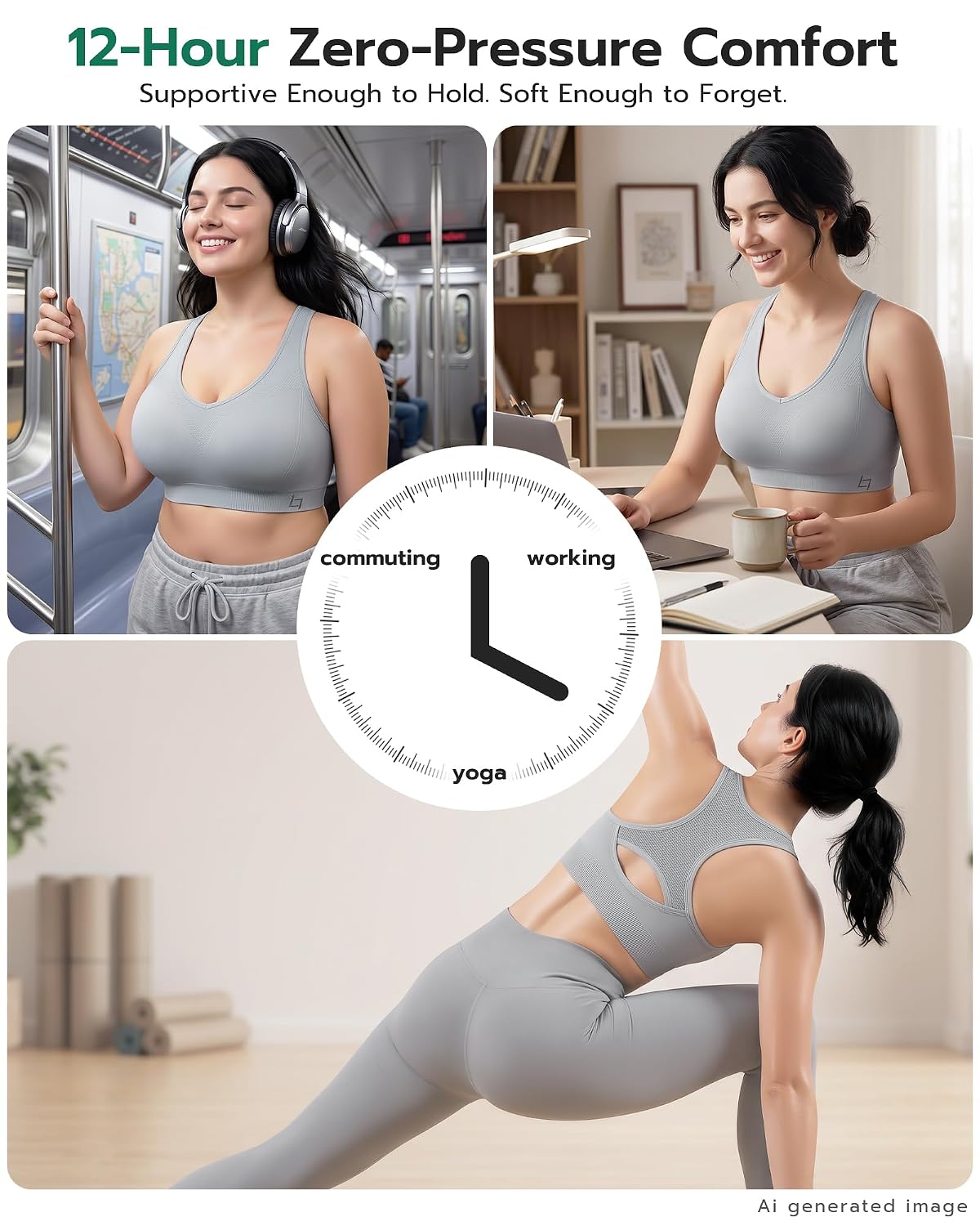 FITTIN Supportive Sports Bra for Large Bust — image 3