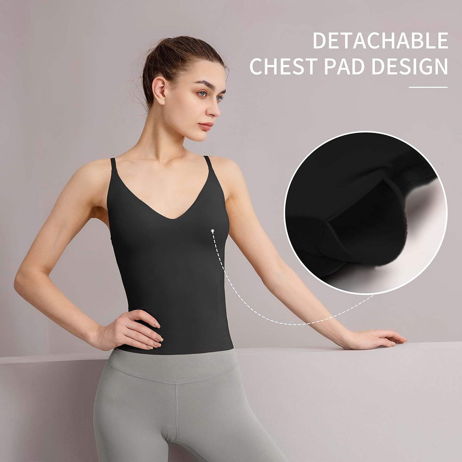 Artdear Women's Fit Camisole with Built-In Bra — image 5