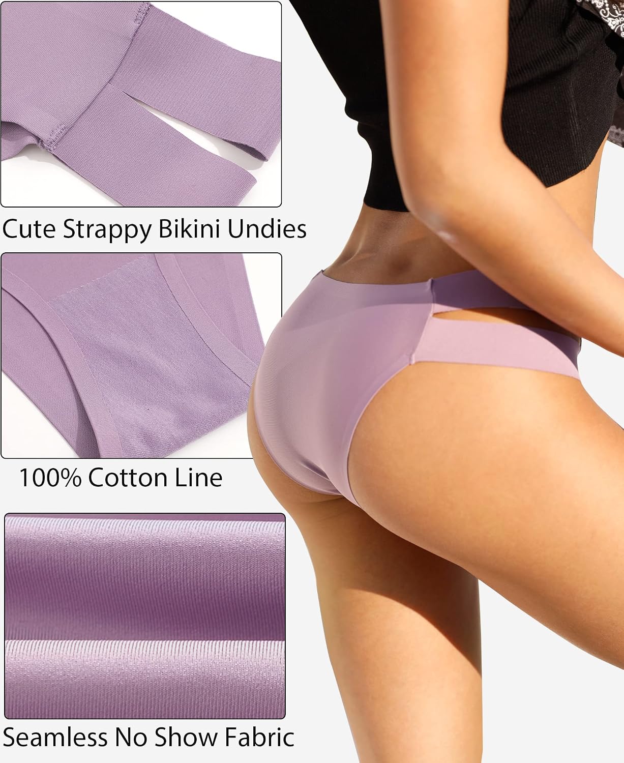 Knowyou Seamless Bikini Panties 6-Pack — image 6