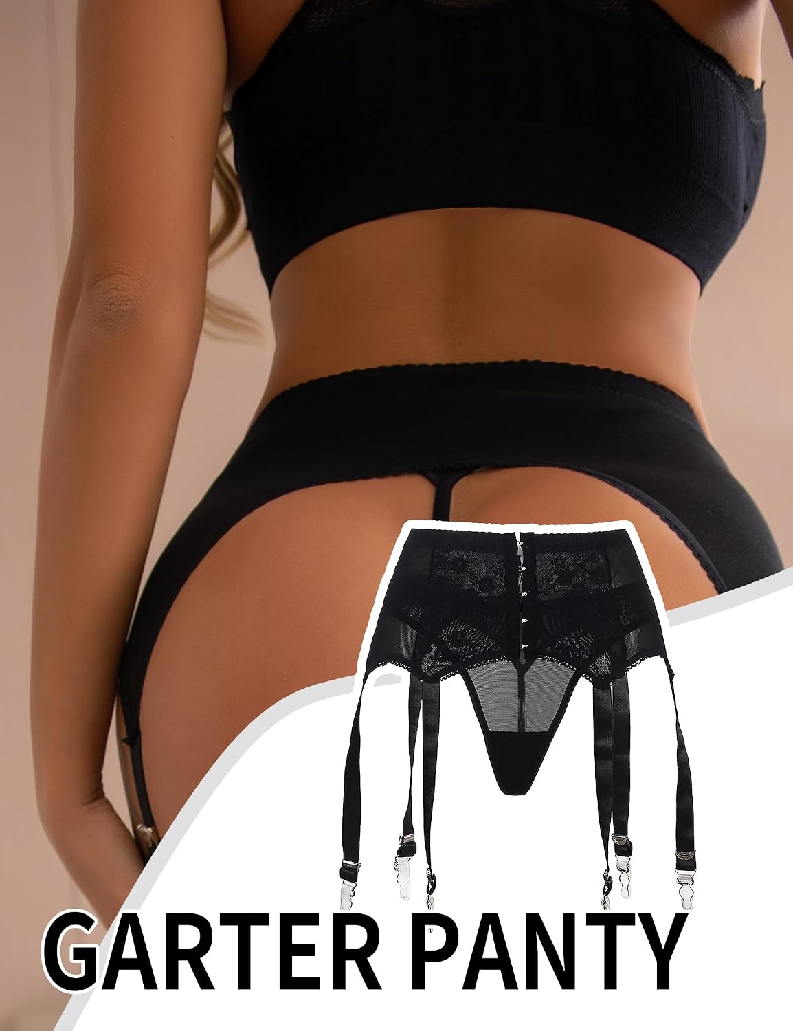 ohyeah Plus Size High Waist Garter Belt Set — image 3