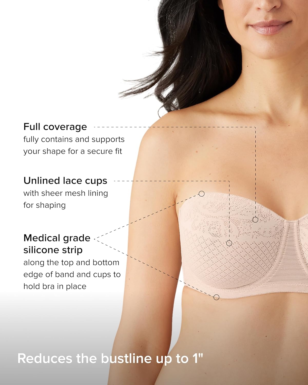 Wacoal Visual Effects Strapless Minimizer Bra — image 4
