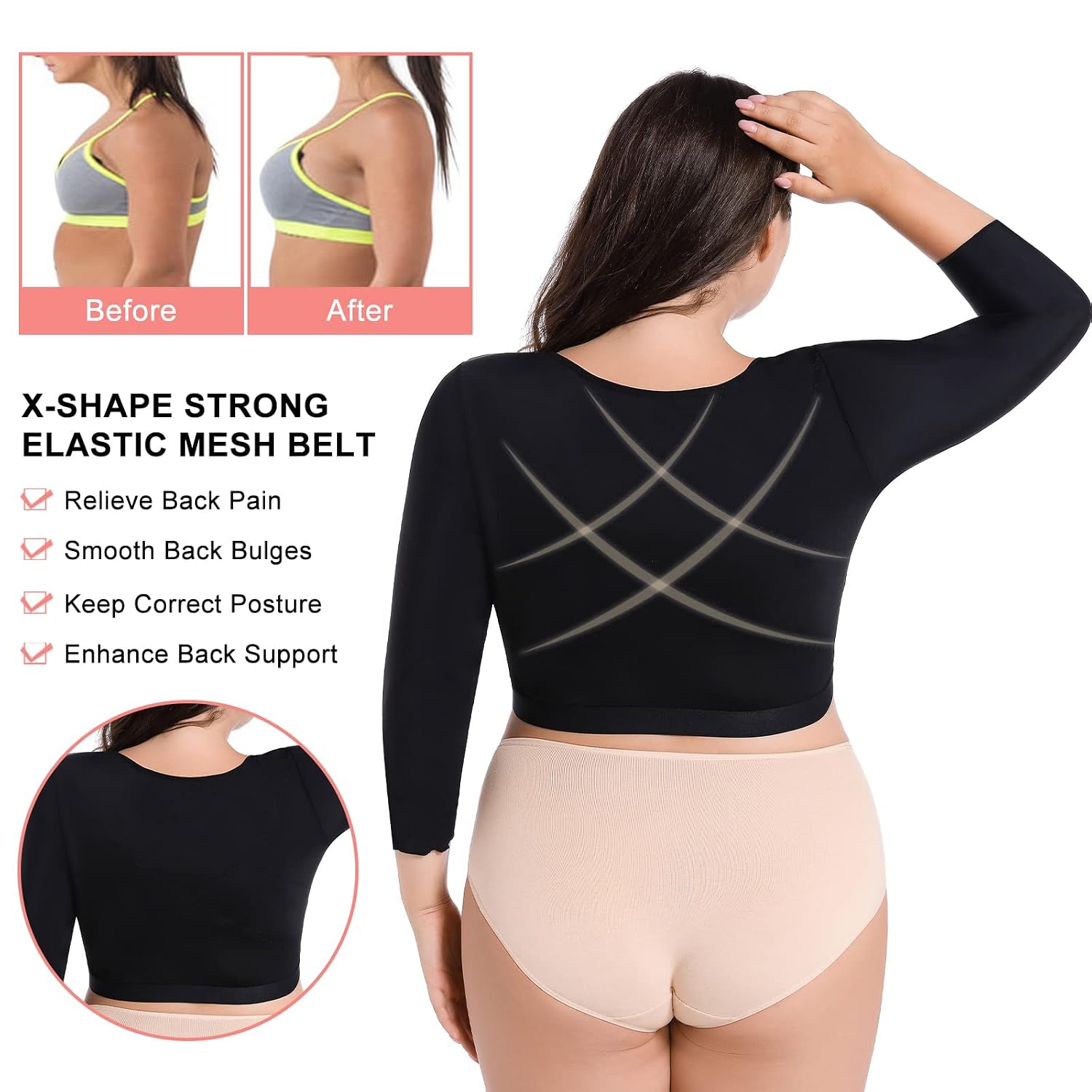 VELISDE Plus Size Arm Shaper Top — image 3