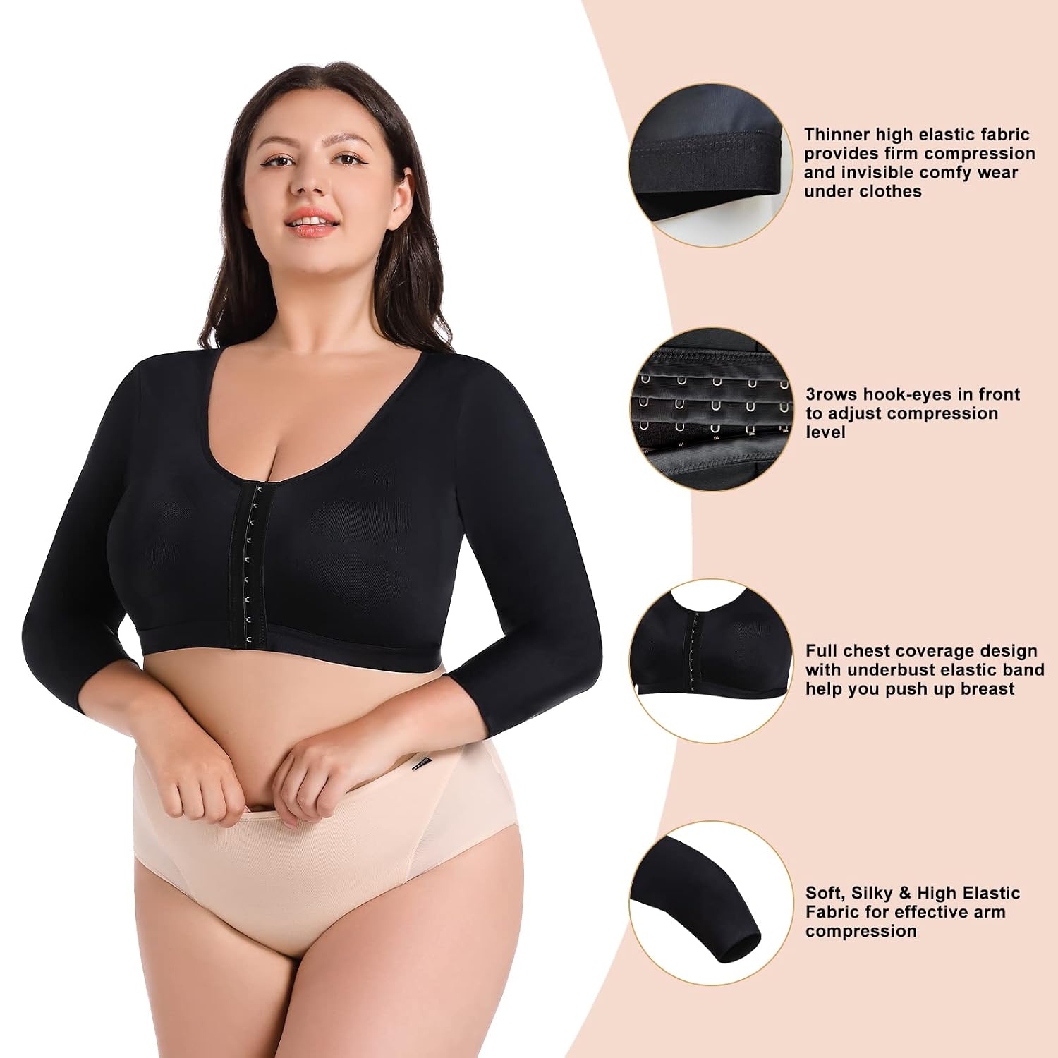 VELISDE Plus Size Arm Shaper Top — image 4