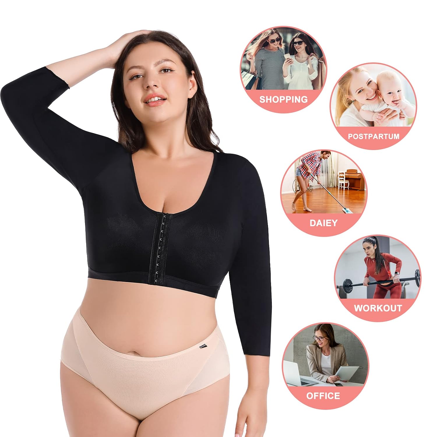 VELISDE Plus Size Arm Shaper Top — image 5
