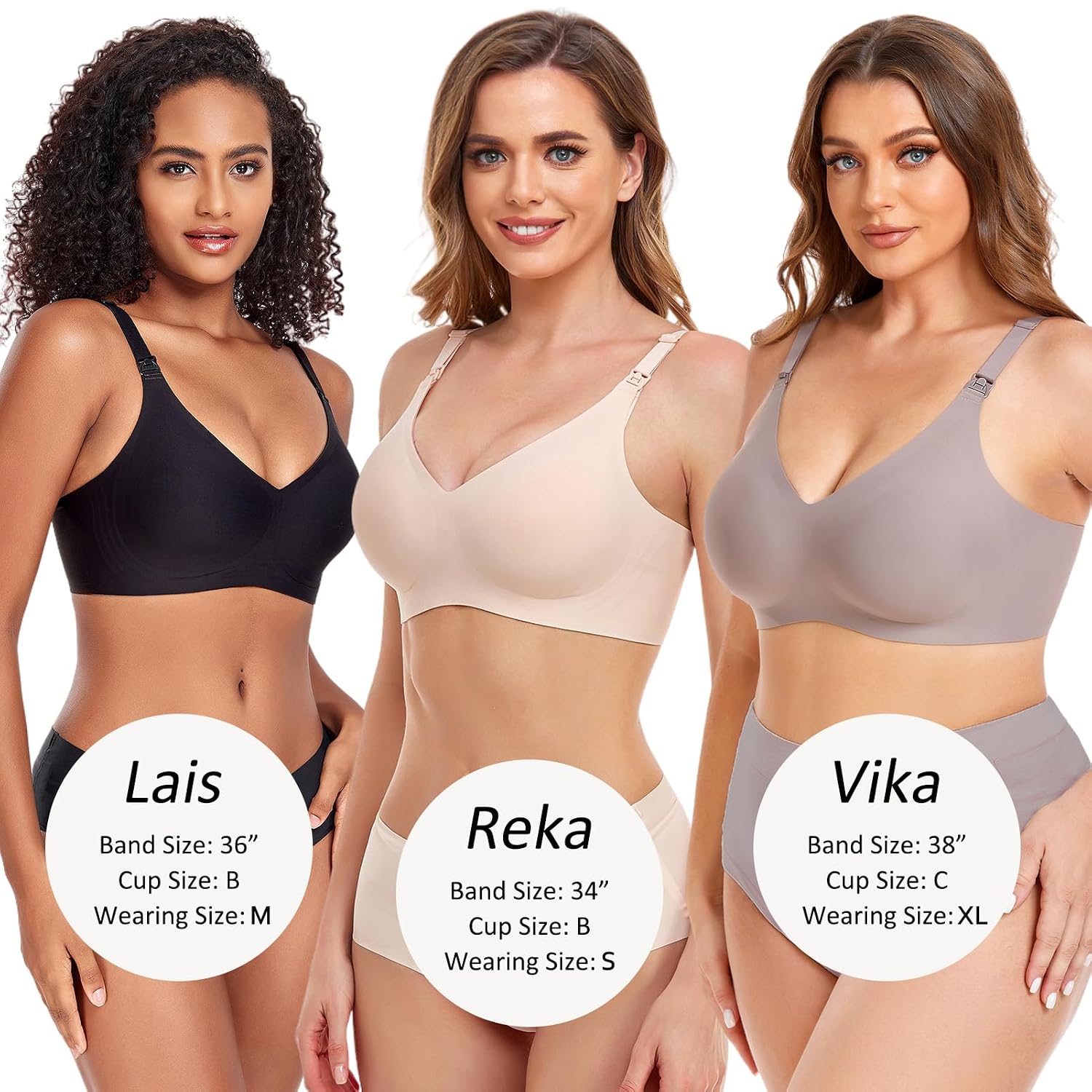 Vinfact Seamless Nursing Bra with Extender — image 5