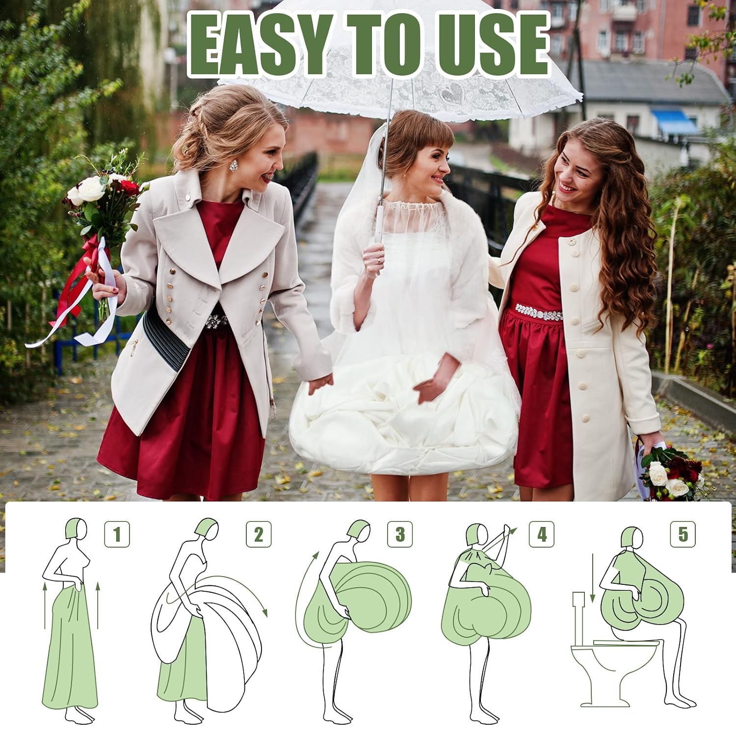 JenPen Bridal Underskirt with Drawstring Waist — image 4