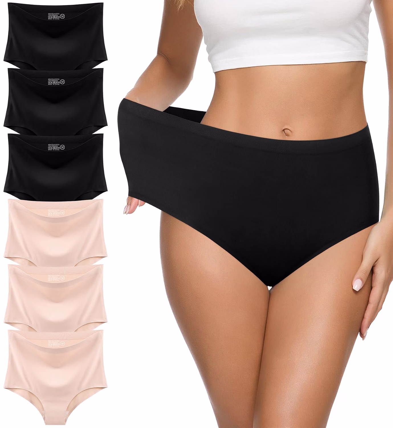 Eiggam Women's Cotton High-Cut Bikini Panties — image 10