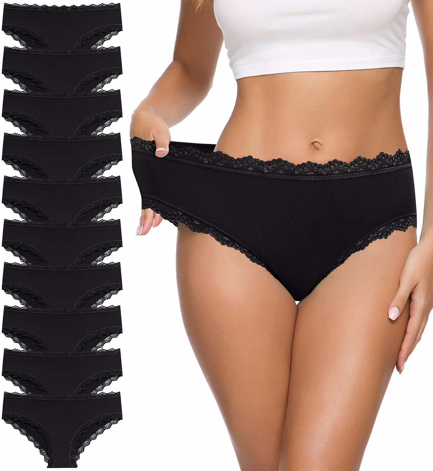 Eiggam Women's Cotton High-Cut Bikini Panties — image 11