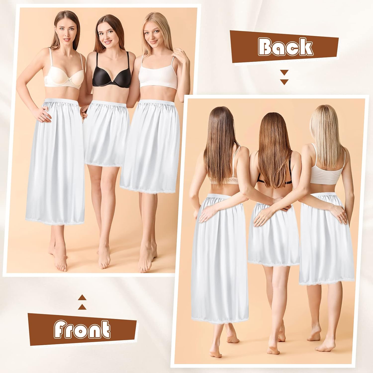 Haysandy Satin Lace Half Slips for Women — image 2
