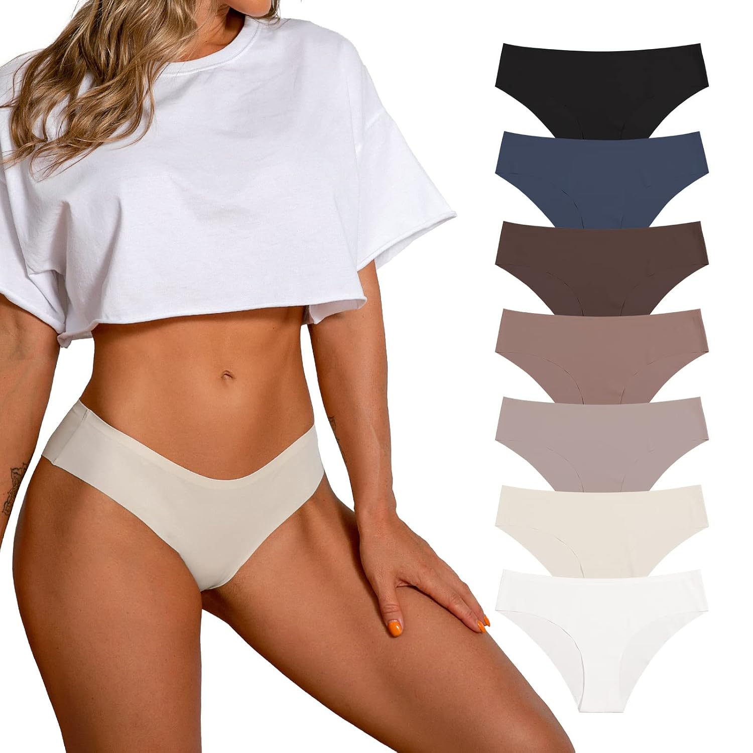 SHARICCA Seamless Cheeky Bikini Panties Multi Pack