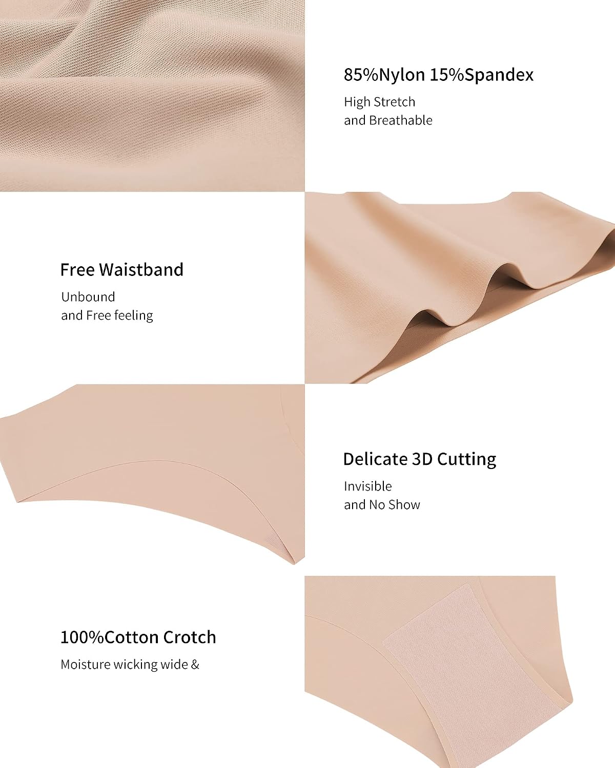 SHARICCA Seamless Cheeky Bikini Panties Multi Pack — image 3