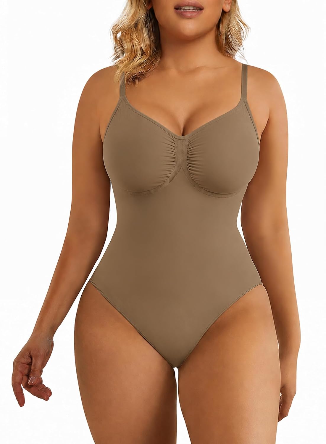SHAPERX Tummy Control Seamless Thong Bodysuit — image 9