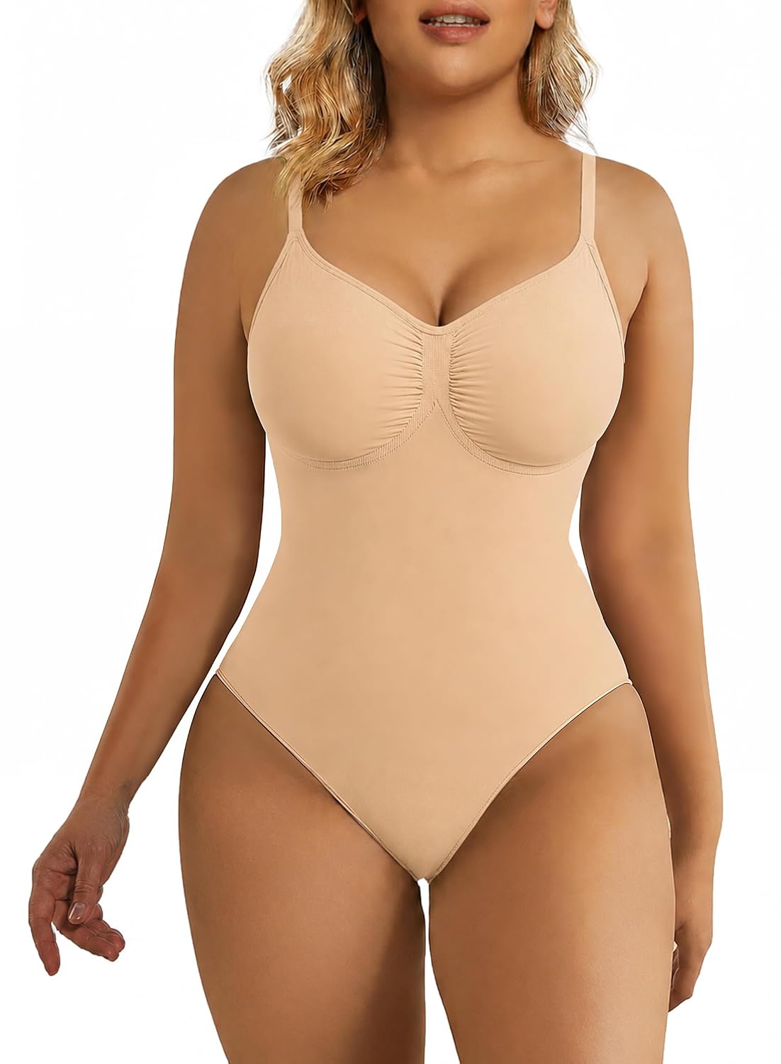 SHAPERX Tummy Control Seamless Thong Bodysuit — image 10