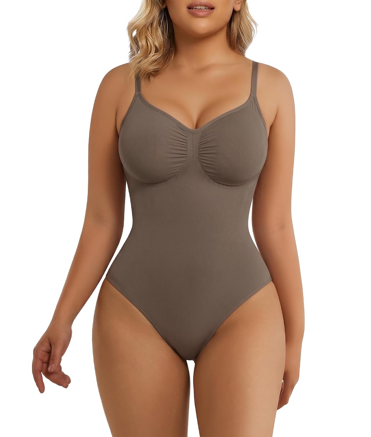 SHAPERX Tummy Control Seamless Thong Bodysuit — image 12