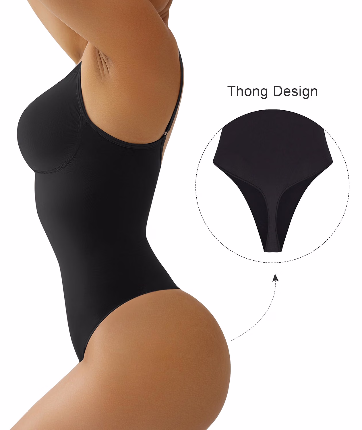 SHAPERX Waist Snatching Thong Bodysuit — image 2