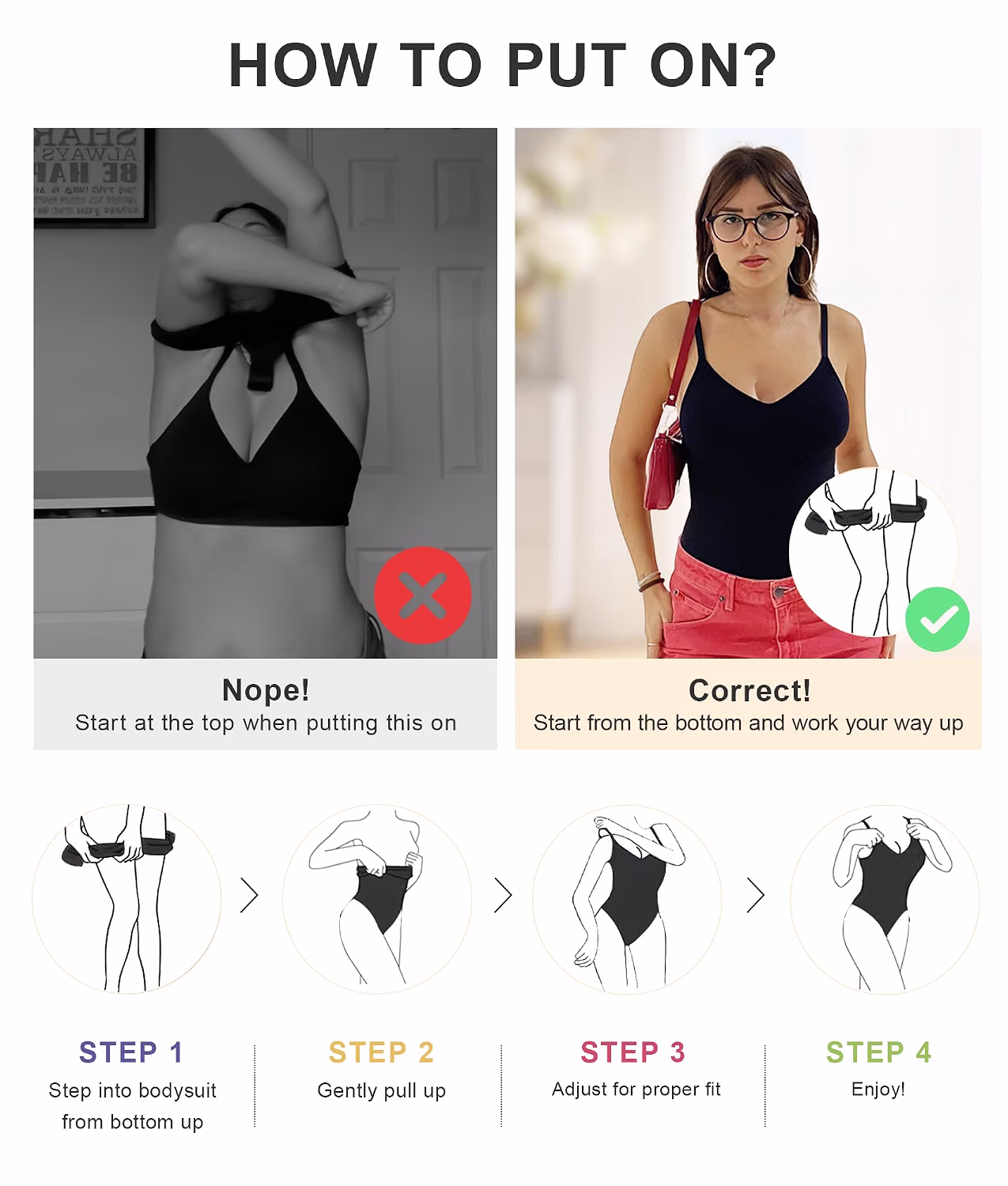 SHAPERX Waist Snatching Thong Bodysuit — image 5