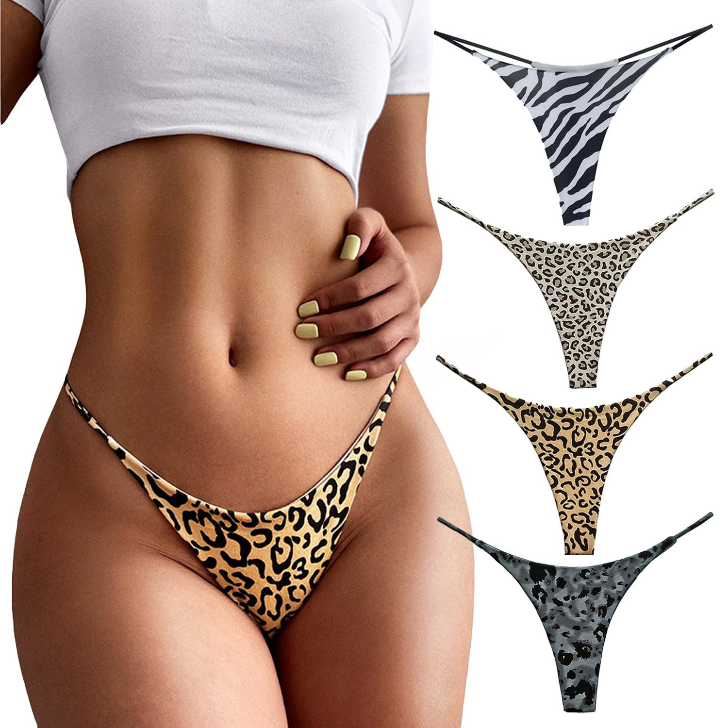 Aogda Women's Cotton Low Rise G-String Thong