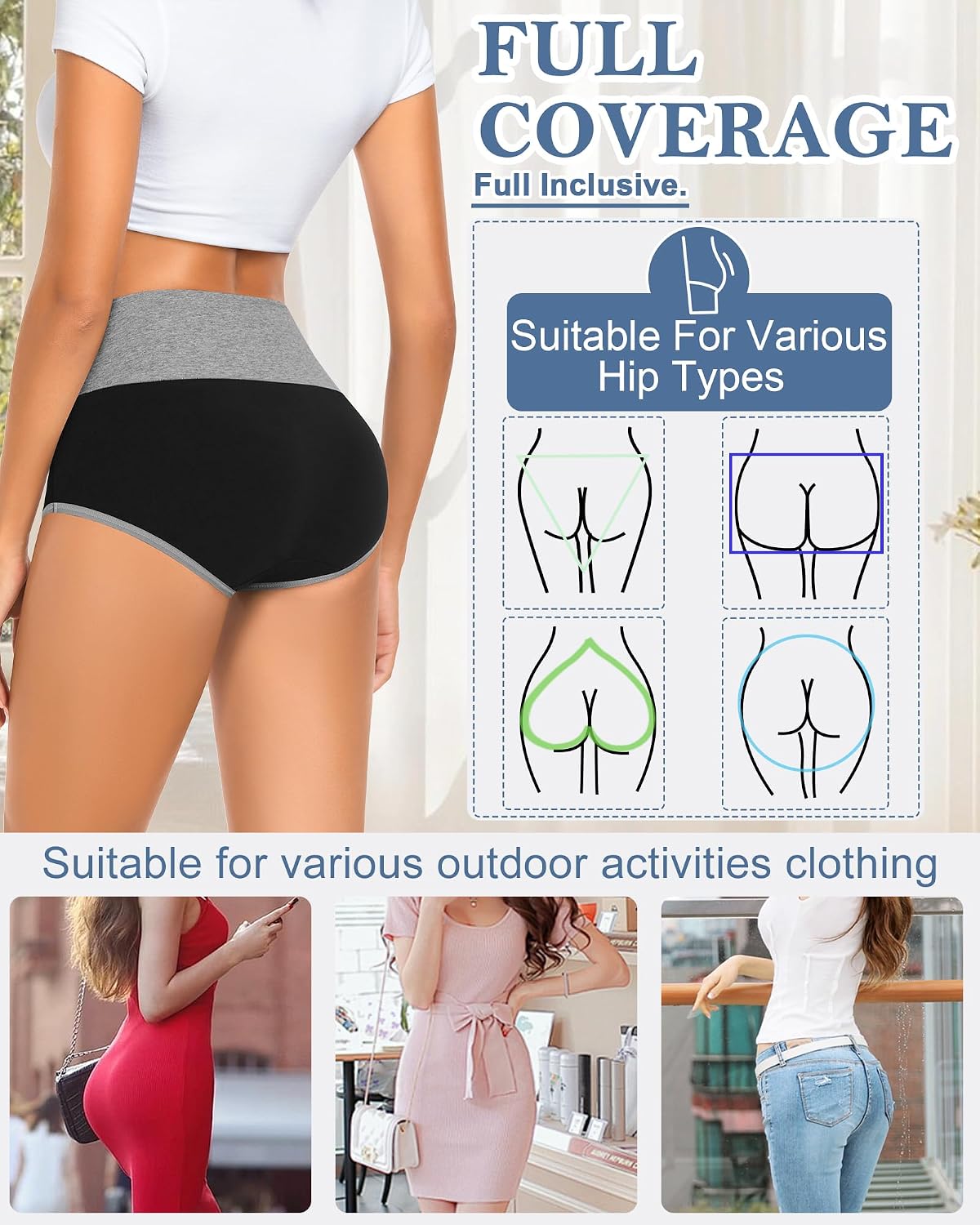 MISSWHO Cotton High Waisted Panties Multipack — image 4