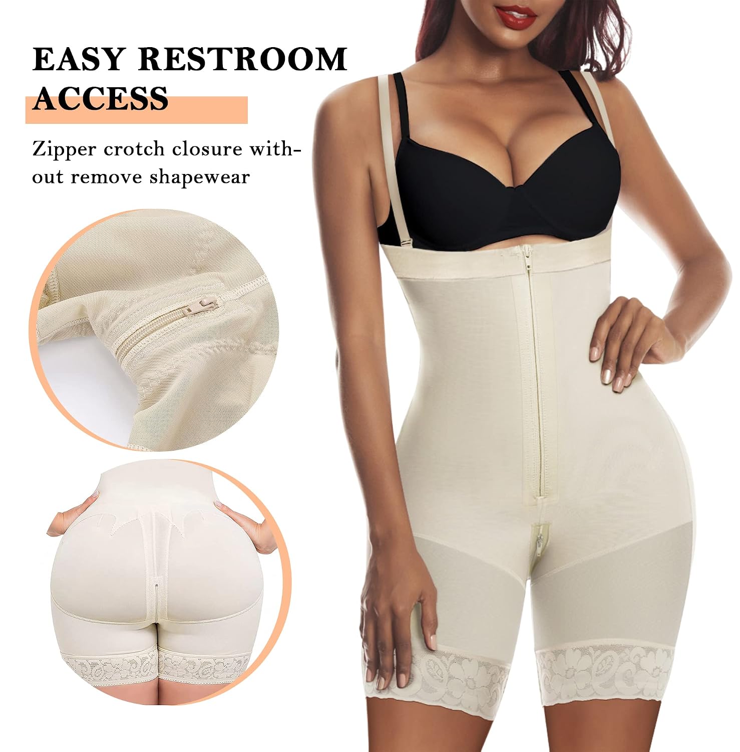 YIANNA Tummy Control Shapewear Body Shaper Girdle — image 3